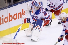 New York Rangers Alexandar Georgiev plays the puck- Luke Durda/In Play! Magazine