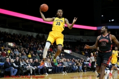 29th of February 2020. The London lightning beat the Windsor Express in a rough and physical game 124-110. London lightning # 35 AJ Gaines Jr.- Photo Credit Luke Durda