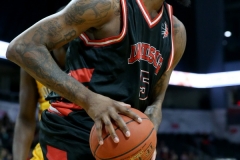 29th of February 2020. The London lightning beat the Windsor Express in a rough and physical game 124-110. Windsor Express # 15 Sam Muldrow - Photo Credit Luke Durda