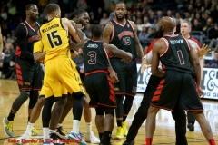 29th of February 2020. The London lightning beat the Windsor Express in a rough and physical game 124-110. Windsor Express and the London Lightning get rough with each other. 2019-2020 - Photo Credit Luke Durda