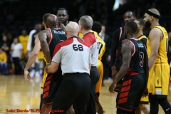 29th of February 2020. The London lightning beat the Windsor Express in a rough and physical game 124-110. Windsor Express and the London Lightning get rough with each other. 2019-2020 - Photo Credit Luke Durda