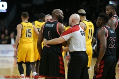 29th of February 2020. The London lightning beat the Windsor Express in a rough and physical game 124-110. Windsor Express and the London Lightning get rough with each other. 2019-2020 - Photo Credit Luke Durda