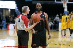 29th of February 2020. The London lightning beat the Windsor Express in a rough and physical game 124-110. Windsor Express # 1 Jordan Bowling - Photo Credit Luke Durda