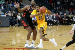 29th of February 2020. The London lightning beat the Windsor Express in a rough and physical game 124-110. London lightning # 60 Marcus Capers - Photo Credit Luke Durda