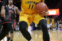 29th of February 2020. The London lightning beat the Windsor Express in a rough and physical game 124-110. London lightning #11 Cameron Forte - Photo Credit Luke Durda
