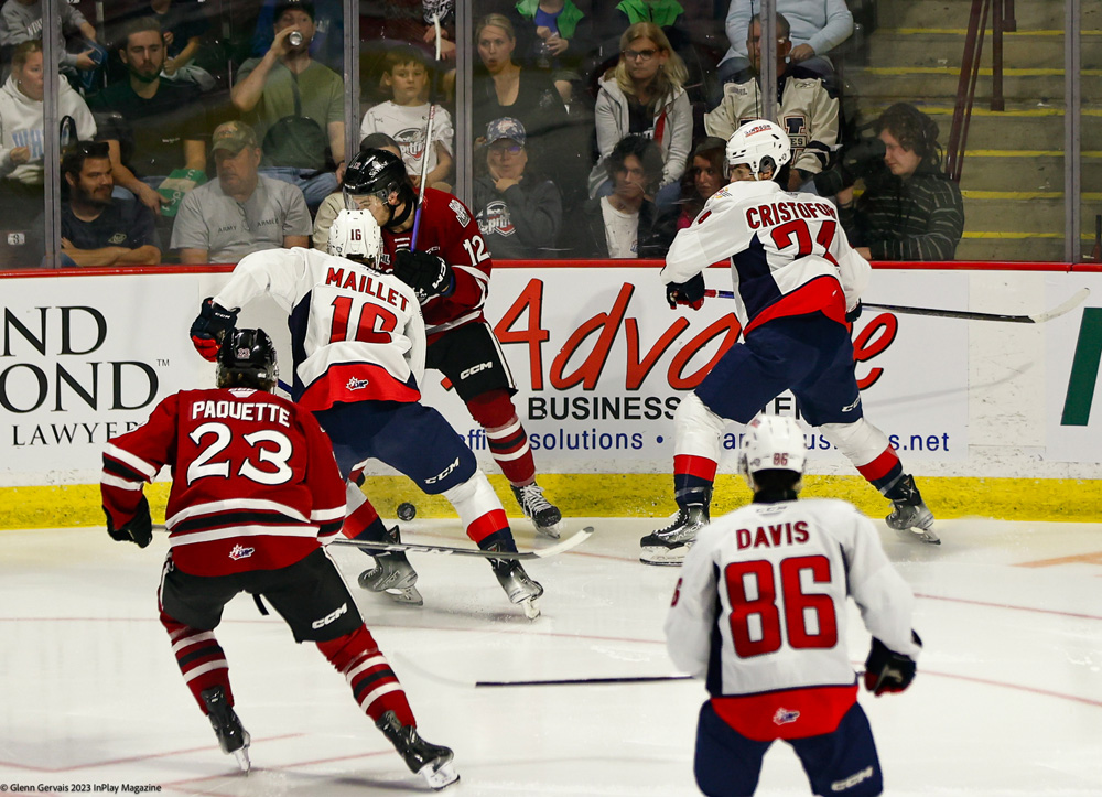 Windsor Spitfires vs. Guelph Storm in 202324 Home Opener In Play! magazine