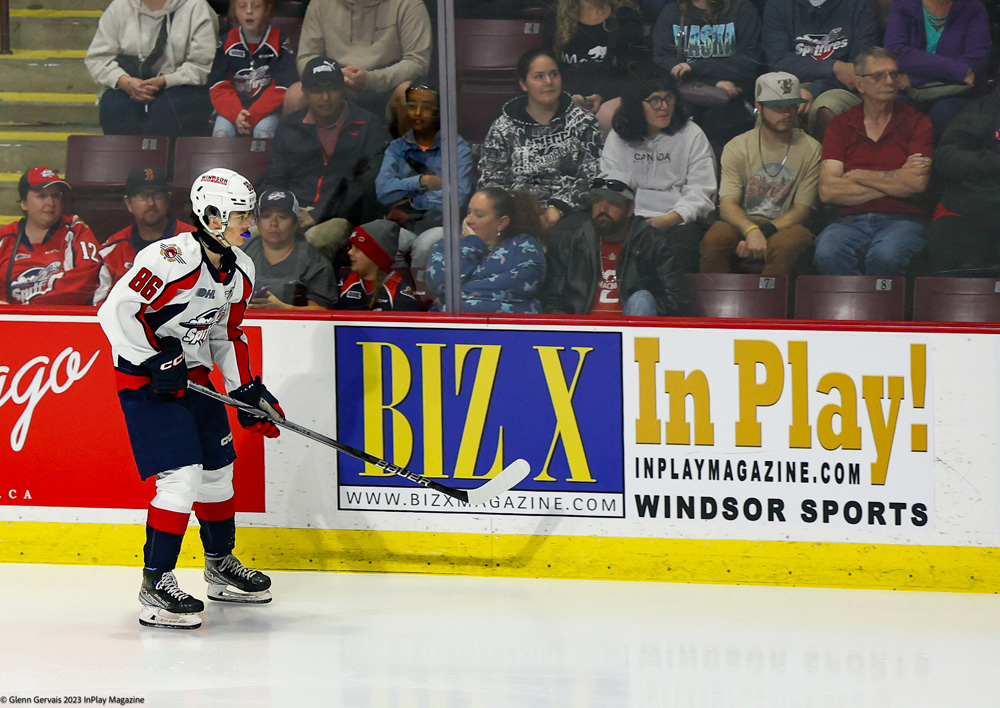 Windsor Spitfires vs. Guelph Storm in 202324 Home Opener In Play! magazine