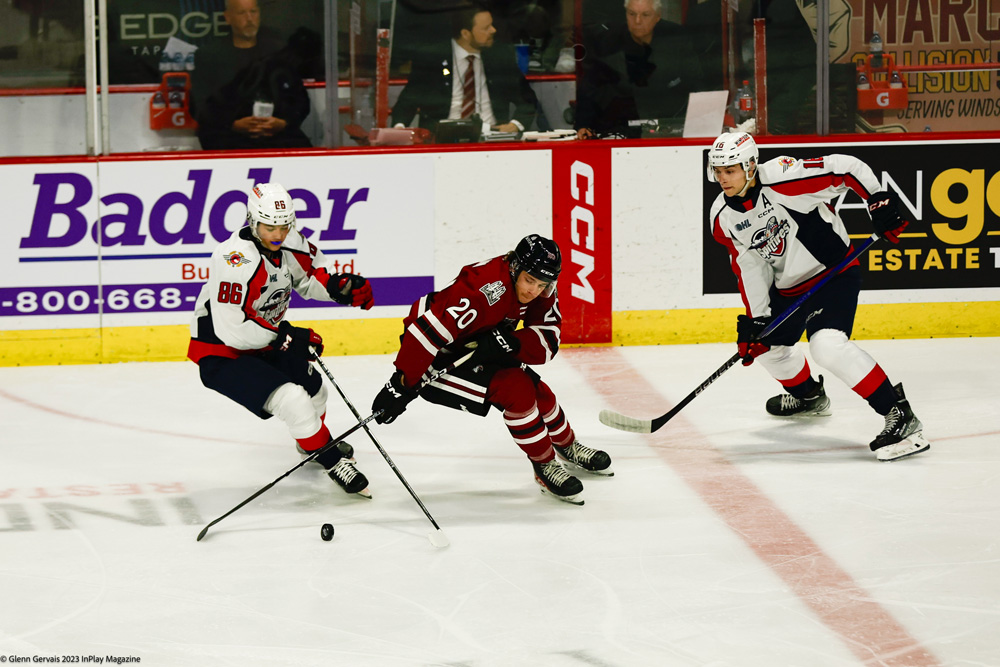 Windsor Spitfires vs. Guelph Storm in 202324 Home Opener In Play! magazine