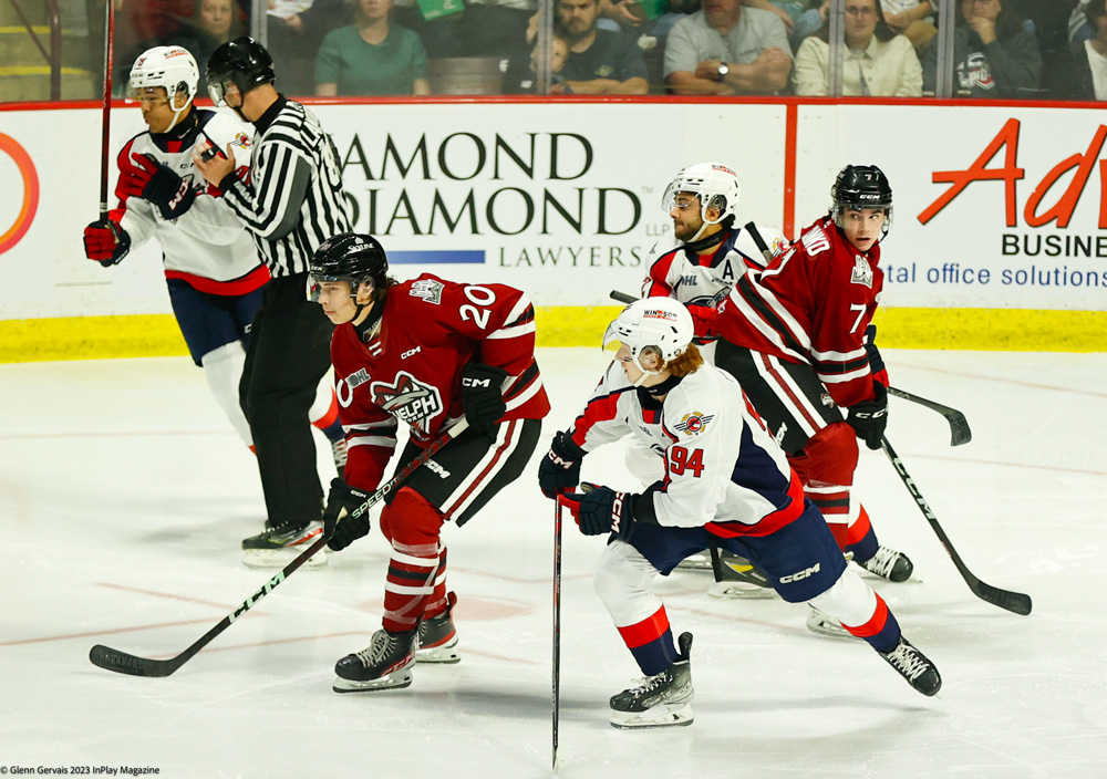 Windsor Spitfires vs. Guelph Storm in 202324 Home Opener In Play! magazine