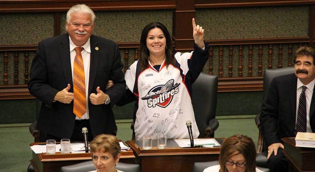 MPP Lisa Gretzky Celebrates Spitfires 2017 Memorial Cup