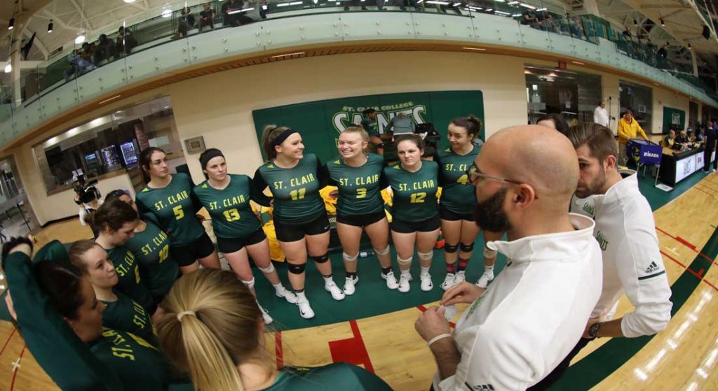 St. Clair Women's Volleyball Advance to OCAA Semi Final, Saints Women Volleyball to Play for Bronze Medal Today