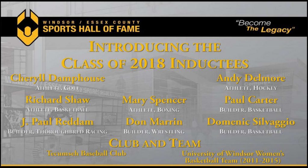 Windsor Essex County Sports Hall of Fame Class of 2018 In Play! magazine