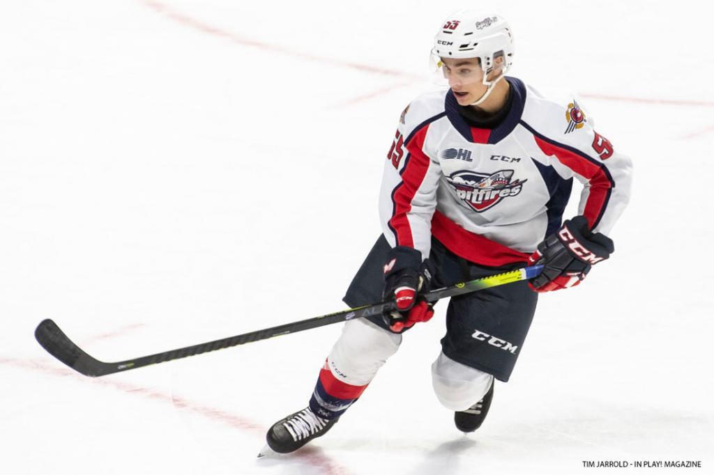 Wyatt Johnston. Windsor Spitfires. Photo: Tim Jarrold / In Play! magazine
