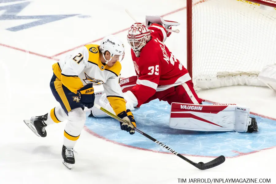 Red Wings vs Predators Dec 7 2021 (Tim Jarrold - In Play! magazine)