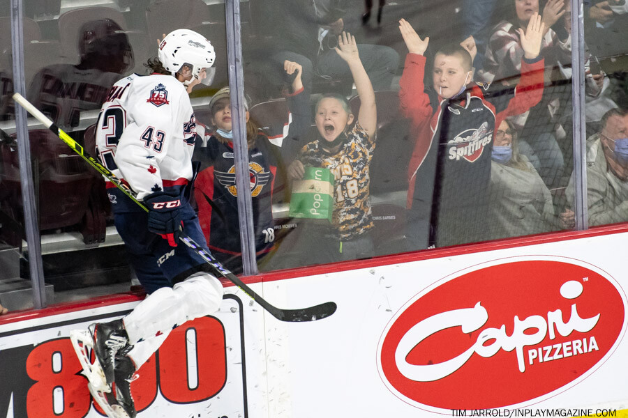 Soo Greyhounds @ Windsor Spitfires Dec 16 2021 (Tim Jarrold - In Play! magazine)
