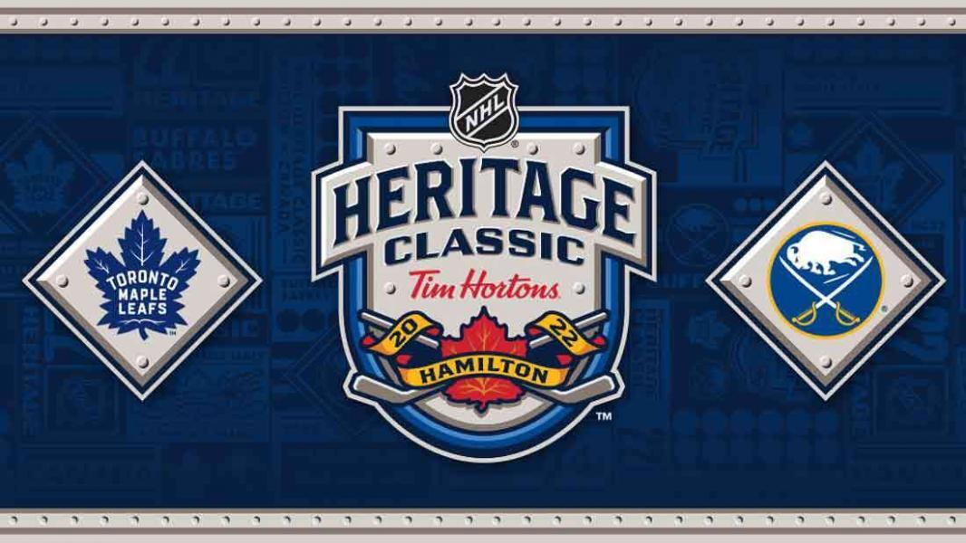 The 2022 Tim Hortons NHL Heritage Classic™ will feature the Toronto Maple Leafs and Buffalo Sabres on March 13, 2022, at Tim Hortons Field, in Hamilton, Ont., home of the Hamilton Tiger-Cats.