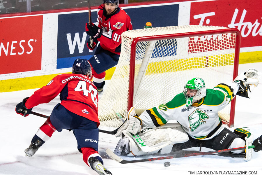 London Knights at Windsor Spitfires Feb 12 2022. Photo: Tim Jarrold - In Play! magazine
