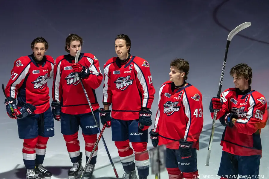 Soo Greyhounds at Windsor Spitfires March 5 2022. Photo: Tim jarrold - In Play! magazine