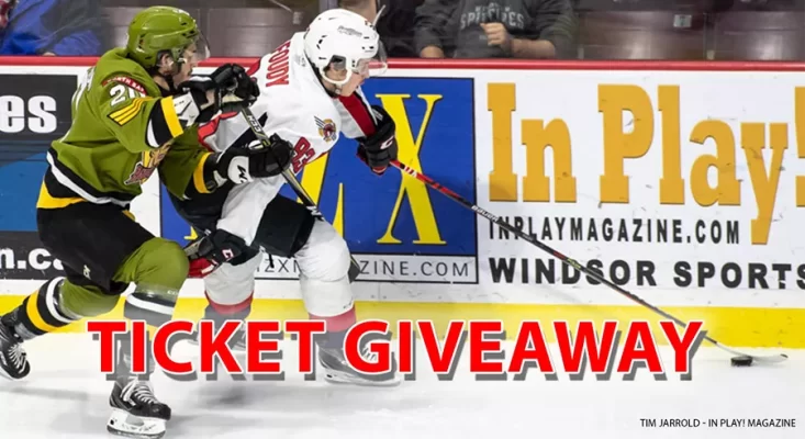 In Play! magazine Contests page. Windsor Spitfires tickets giveaway.