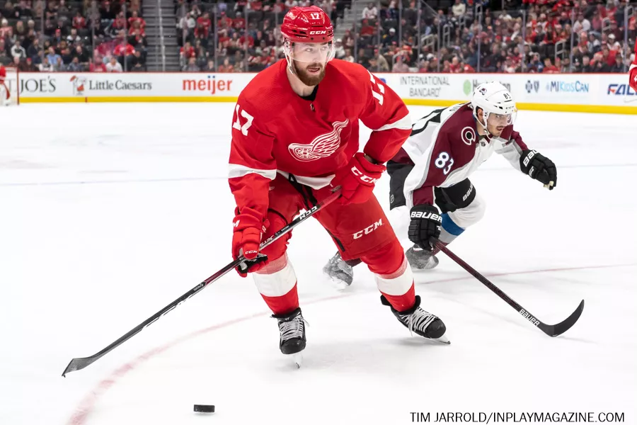 Avalanche at Detroit Red Wings. Photo: Tim Jarrold - In Play! magazine