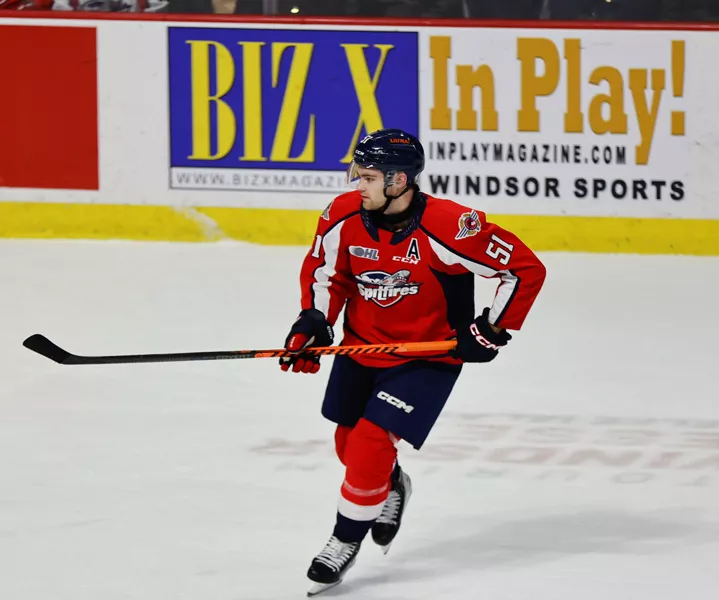 Kitchener Rangers at Windsor Spitfires March 30 2022. Photo: Glenn Gervasis - In Play! magazine