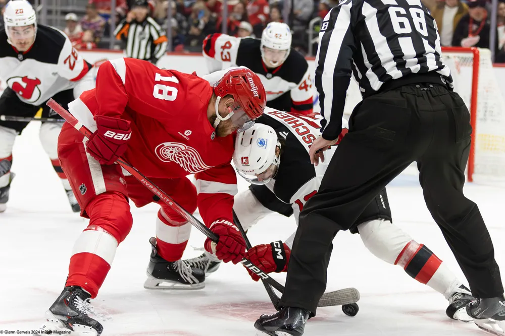 Detroit Red Wings vs New Jersey Devils November 29 2024 - In Play! magazine