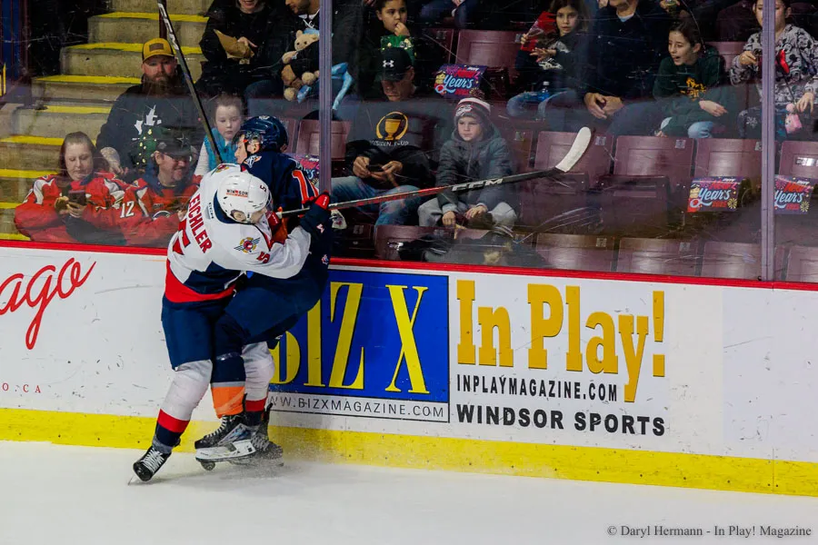 Windsor Spitfires vs Flint Firebirds December 31 2024 - In Play! magazine