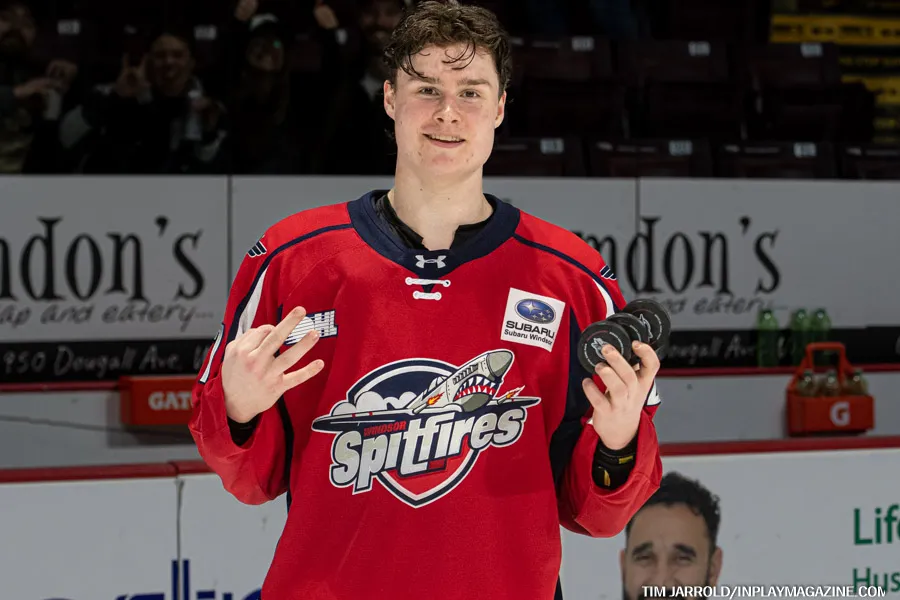 Andrew Robinson Windsor Spitfires vs London Knights March 15 2026 - In Play! magazine