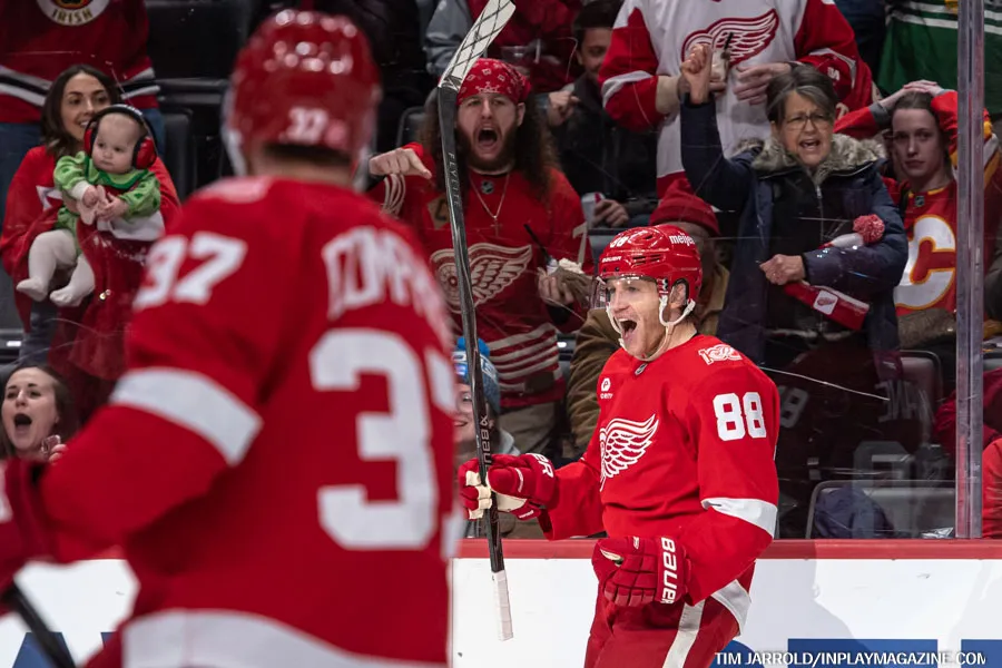 Patrick Kane Detroit Red Wings vs Calgary Flames March 16 2026 In Play! magazine